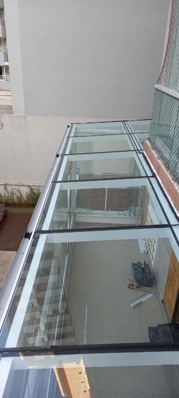 Cobertura em Alumínio e Vidro Valores Ponte Rasa - Cobertura de Vidro para Porta de Entrada