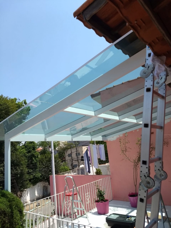 Coberturas de Vidro para área Externa Casa Verde - Cobertura em Vidro