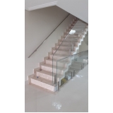 instalação de guarda corpo de vidro escada alumínio Vila Guilherme